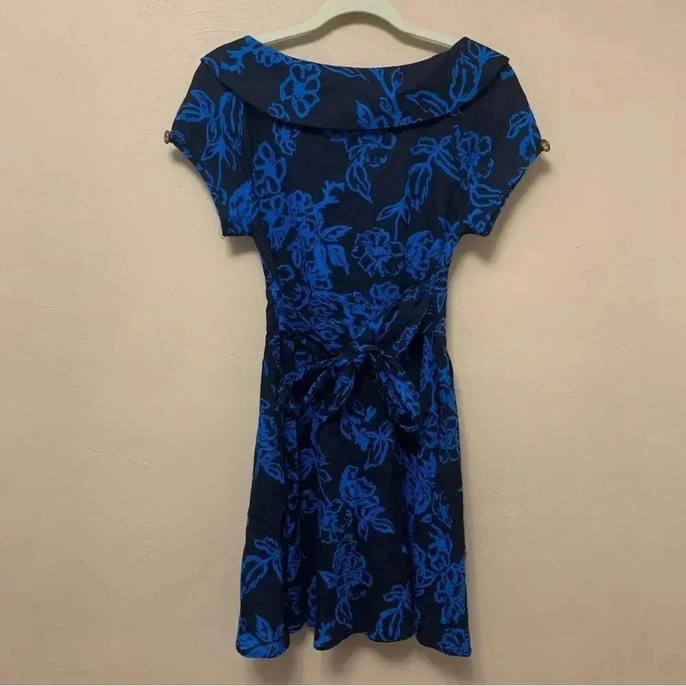 Free People A Thing Called Love Dress Navy Blue Size 2 Linen Rayon NWT New